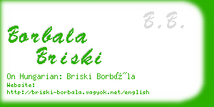 borbala briski business card